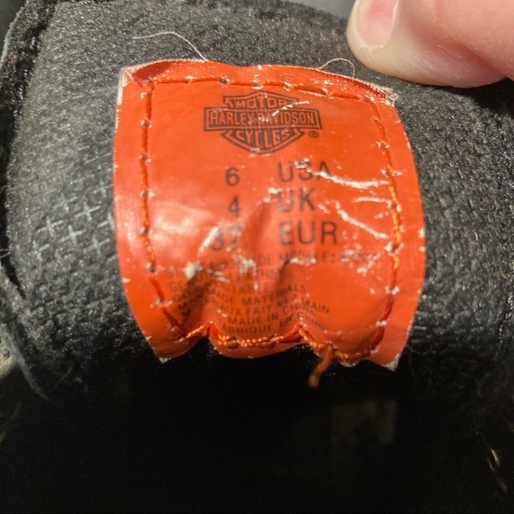 HARLEY DAVIDSON Sz 6 Moto Chunky Sole Thick Leather Zipper and Buckles Booties - Picture 8 of 16